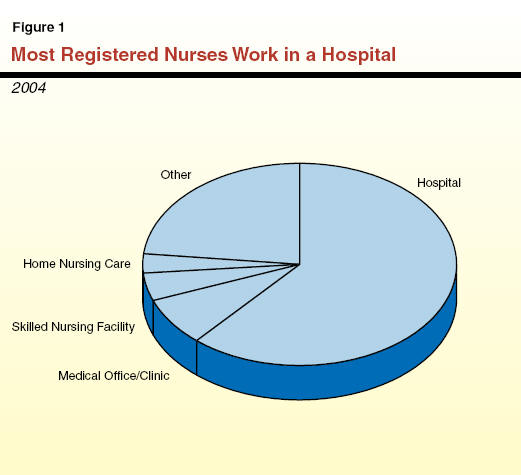 Most Registered Nurses Work in a Hospital