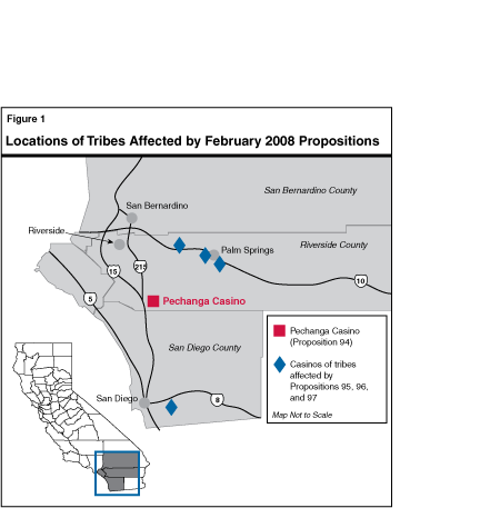 Locations of Tribes Affected by February 2008 Propositions