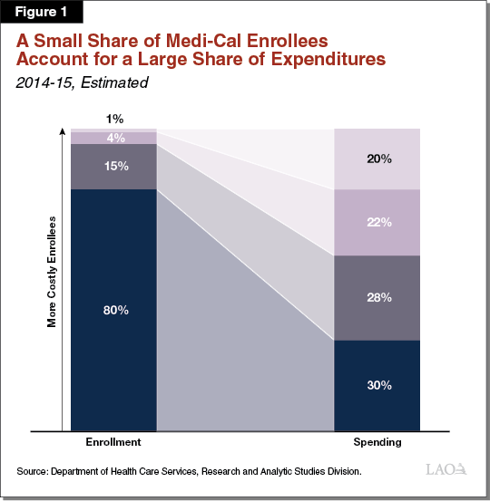 Figure 1 - A Small Share of Medi-Cal Enrollees Account for a Large Share of Expenditures