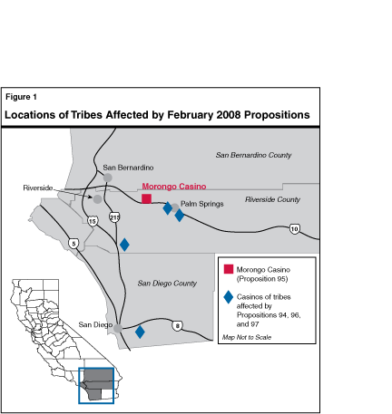 Locations of Tribes Affected by February 2008 Propositions