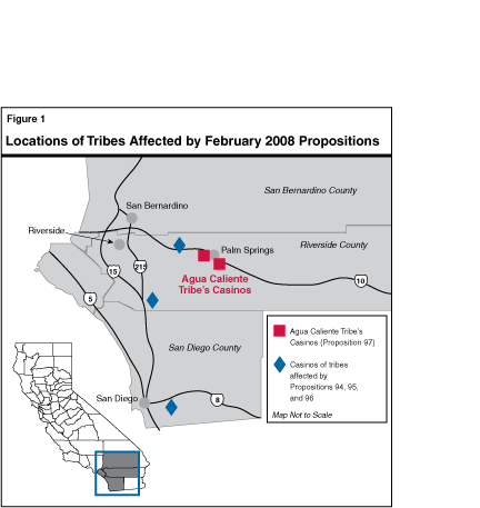 Locations of Tribes Affected by February 2008 Propositions