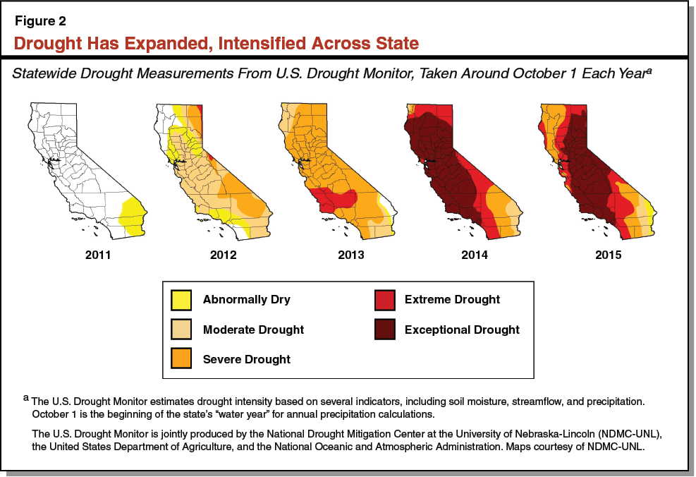 Figure 2 - Drought Has Expanded, Intensified Across State