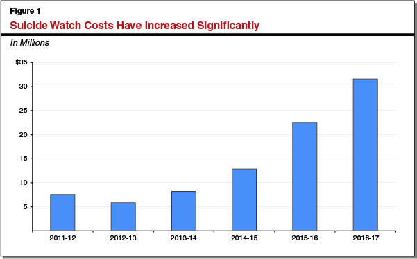 Figure 1 - Suicide Watch Costs Have Increased Significantly