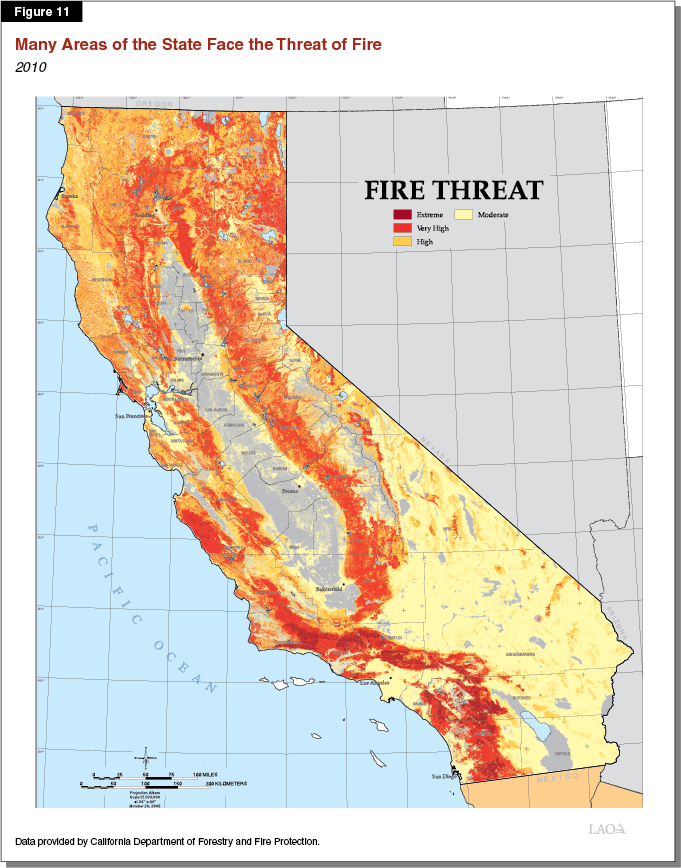 Figure 11 - Many Areas of the State Face Fire Risk