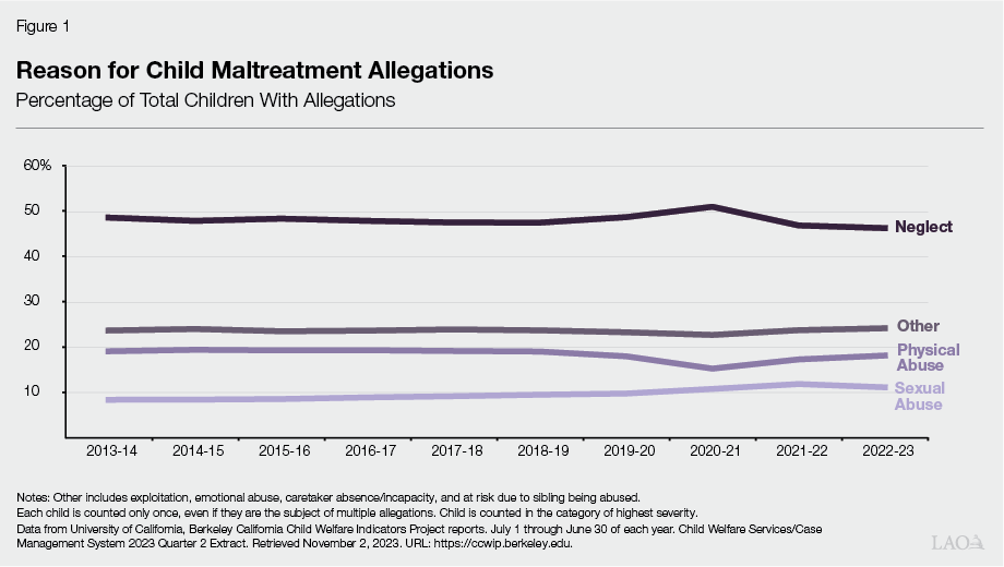 Figure 1 - Reason for Child Maltreatment Allegations